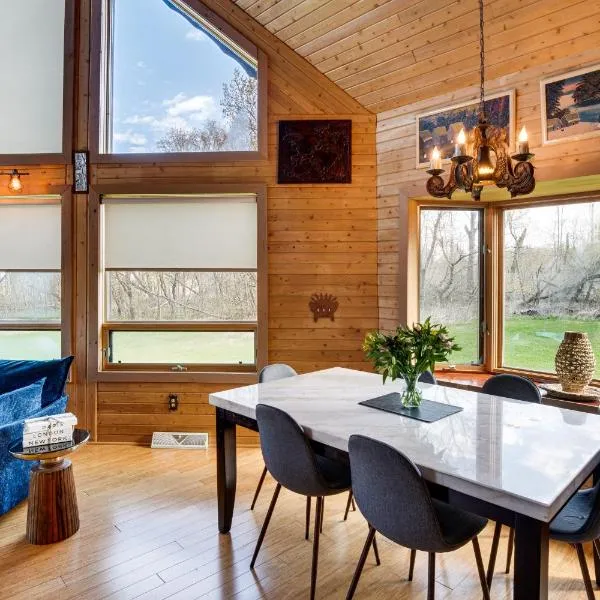 Family + Group Friendly | Modern Log Cabin Home photo 2
