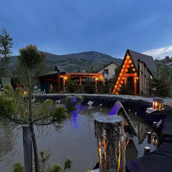 A-frame-hub з форелевою риболовлею, hotel en Slavske
