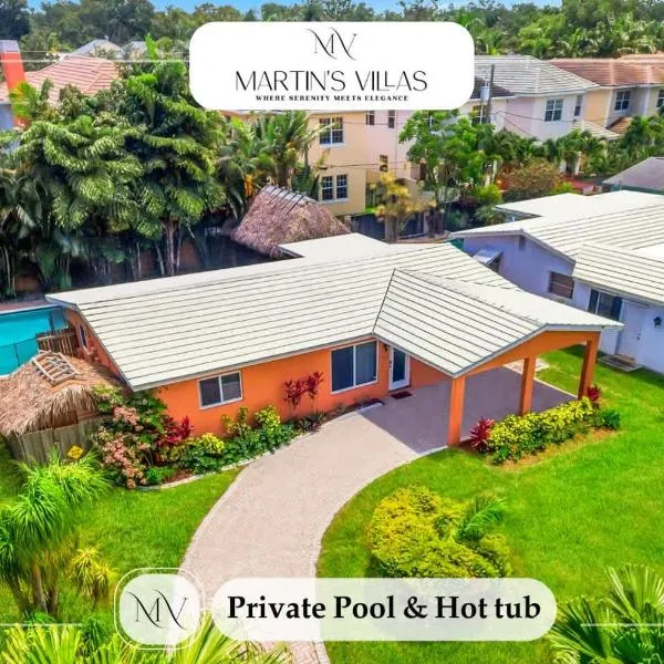 Hidden Gem Vacation Villa w Private Pool & TikiHut – hotel w mieście Fort Lauderdale
