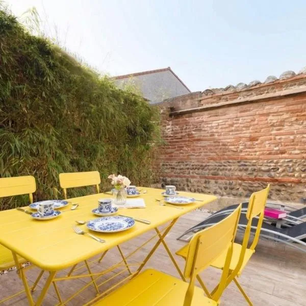 Beautiful House avec AC climatisation - terrasse privée - Côté pavé centre-ville Toulouse, Hotel in Toulouse