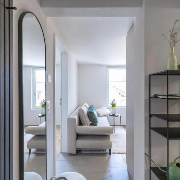 Central attic apartment on Lake Constance - modern、ローマンスホルンのホテル