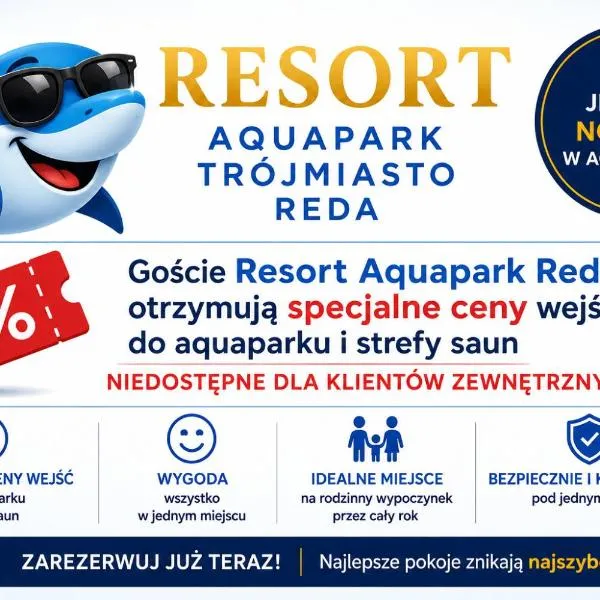 Aquapark Reda Resort - jedyne noclegi w Aquaparku Reda, khách sạn ở Reda
