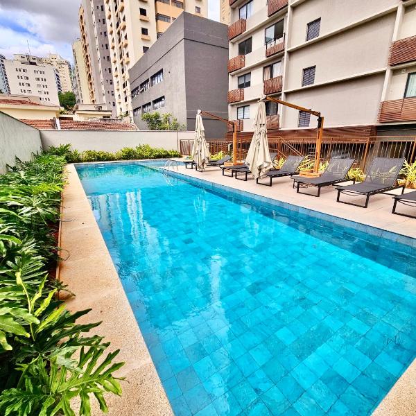 Studio Novíssimo Vila Olímpia! Piscina Academia Wifi TV LCD CoWorking Portaria 24h! 10min Congonhas!