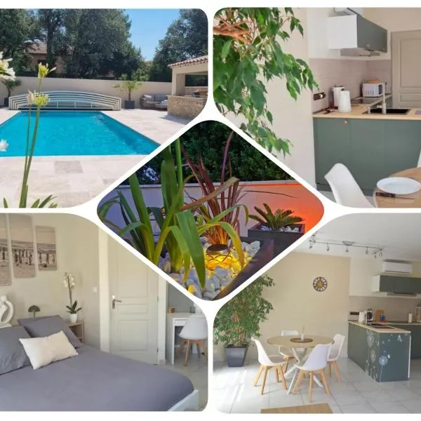 Un air de Provence avec piscine disponible seulement en fin de journée - un Parking Privé - À 5min de l'A7 et A9, hôtel à Orange