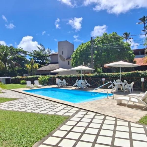 Porto Merepe - Apartamento 3 Quartos à 60 metros da Praia de Porto de Galinhas - No Centro - Quartos com Ar Condicionado - Máquina de Lavar Roupas - Área Gourmet com Churrasqueira no Ambiente da Piscina - Internet