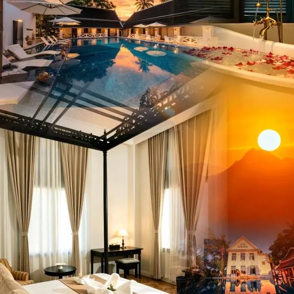 景兰王庭酒店Jing Land Palace Hotel Luang PrabangMount Phousi Sunset View Hotel Enjoy sunrise sunset with full views of Luang Prabang and the Mekong River, hotel sa Luang Prabang