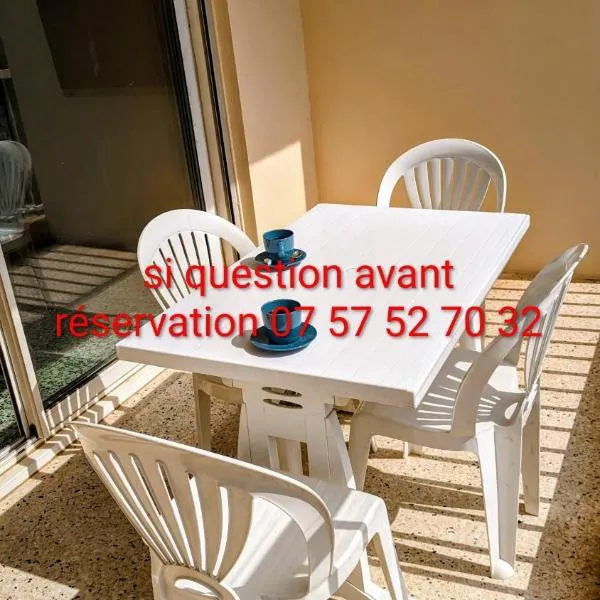 Studio climatisé avec coin nuit 150m de la plage, hotel in Le Lavandou