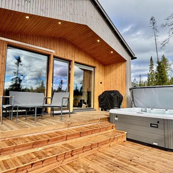 Ruka में, होटल Peaceful Cabin with Hot Tub and Nature Views, Villa Lakeside Ruka