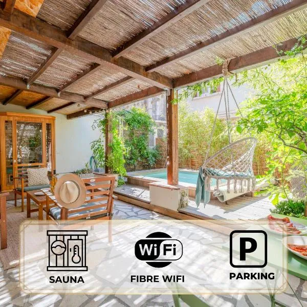 L'Escale - Idéal Couple & Pro en Quête d'un Moment Détente et se Ressourcer - Sauna Exclusif & Terrasse Privée - Piscine - WIFI HD - 5min Port Toulon & Plage, hôtel à Toulon