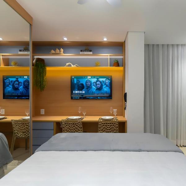 Loft 509 Boutique - Cama Queen - Com Vaga de Garagem - Próx Tiradentes