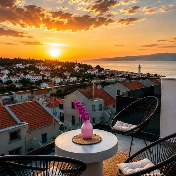 Sutivan में, होटल Modern Sunset Sea View Apartment with Large Terrace - Immortelle