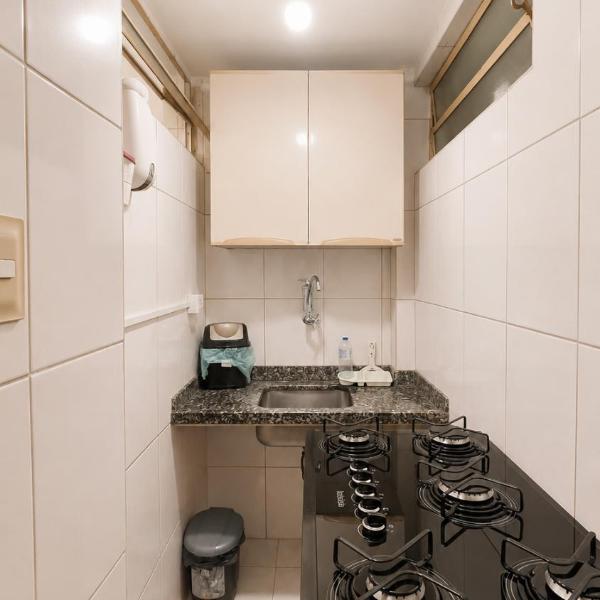 Apartamento com cama confortável funcional completo wifi rapido, proximo Mackenzie e Santa Casa Tv Smart Nova Apto76 Edificio Tiata - Foto 3