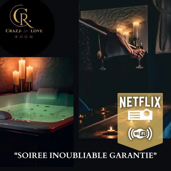 Suite craz'in Love Room, jacuzzi, cinéma, climatisation, parking, hotel a Beaucaire