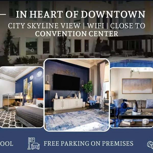 Chic Downtown Industrial loft, hotel Dallasban