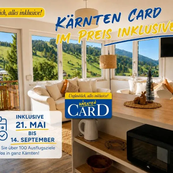 SkyView Apartments Bad Kleinkirchheim - Kärnten Card Included Summer, hotel i Bad Kleinkirchheim