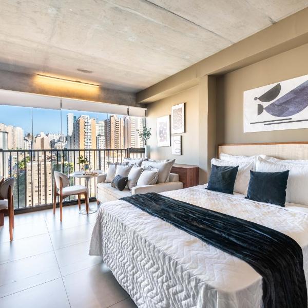 BHaus Bela Vista VN Ueno - Vista Incrível 14o andar - Academia - Lavanderia - Coworking - Mini Mercado - Estacionamento pago no prédio - U0