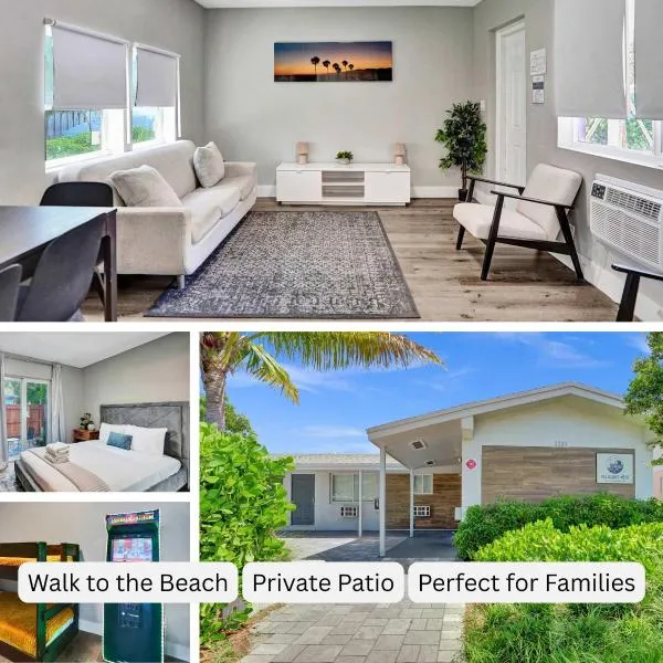 Pompano Beach में, होटल Pelican Cove 1BR with Full Kitchen Den and Patio