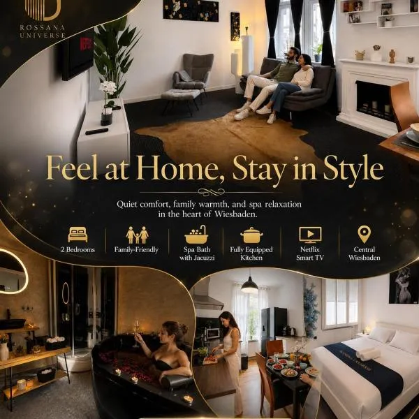 Luxury Apartment with Jacuzzi City Center Wiesbaden Rossana Universe, Hotel in Wiesbaden