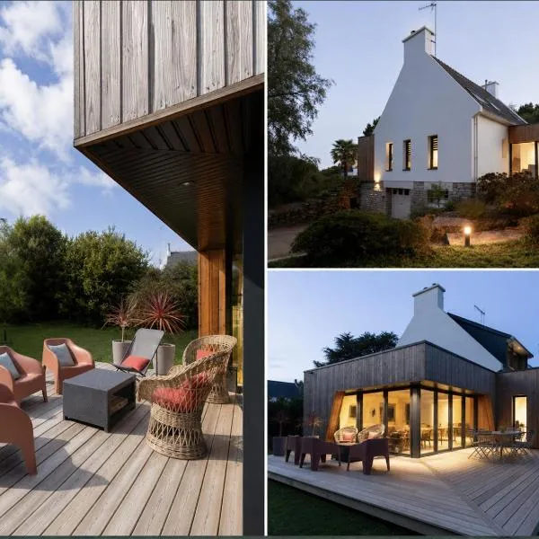 Villa Tidinghi, plage de Rospico à pied – hotel w mieście Névez