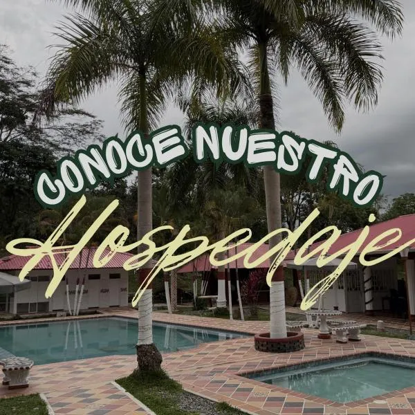 Hospedaje con acceso al rio y piscina en finca la fortuna con piscina, amplias zonas sociales y verdes, hotel u gradu La Concepción