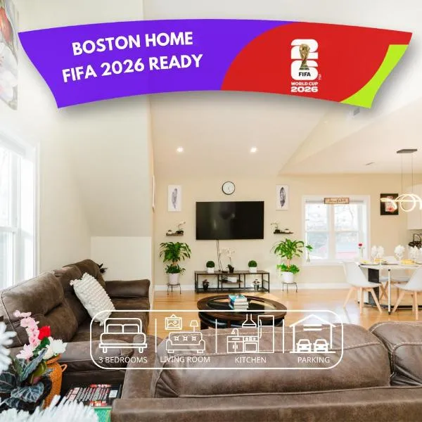 Sleek 3BR Boston - World Cup 2026 Escape - Near Franklin Park 60-3, hotel i Boston