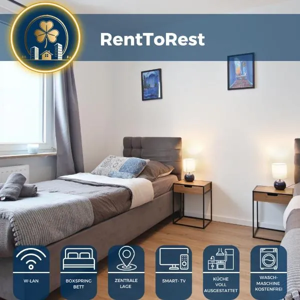 RtR Essen - Für bis zu 8 Personen - Voll ausgestattet - Zentral Limbecker Platz - Messe - Uniklinikum - Smart TV - Modern, готель в Ессені
