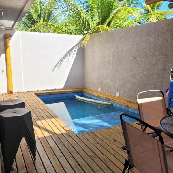 Quarto e sala com piscina em Milagres - praia do Riacho