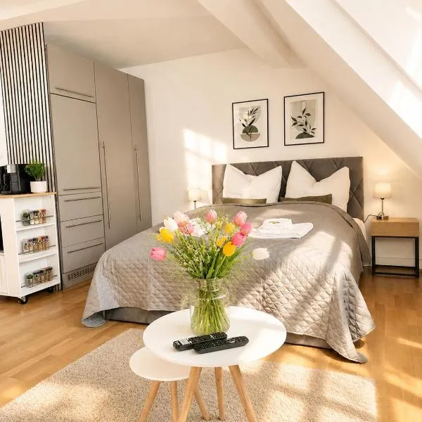 BELLA - Business&Family Ap 16, 100m vom Konzerteingang Schloß, Parkplatz, SmartTV, Netflix, Waschmaschine, 24h Checkin, 46qm, Hotel in Ludwigsburg