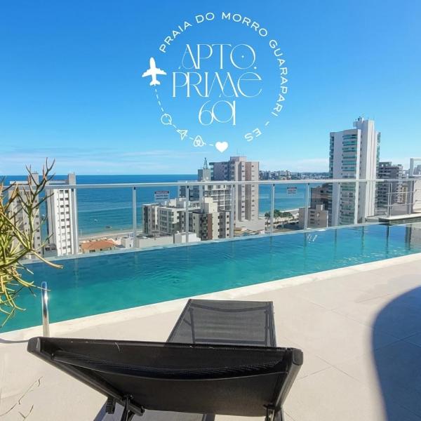 Prime 601 - Praia do Morro Guarapari - 3Qtos com Ar, Prédio com Piscina e Spa