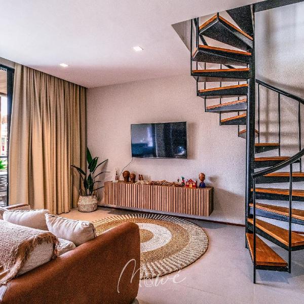 Lindo apartamento com Rooftop na Rota de Milagres NO101