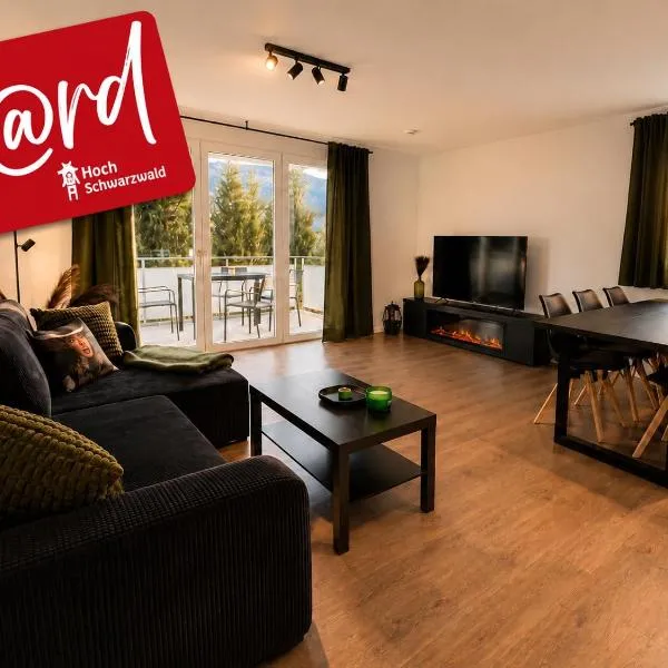 Design Apartment 6 am Titisee mit Kamin, E-Ladestation, Balkon, Top Lage, hotell i Titisee