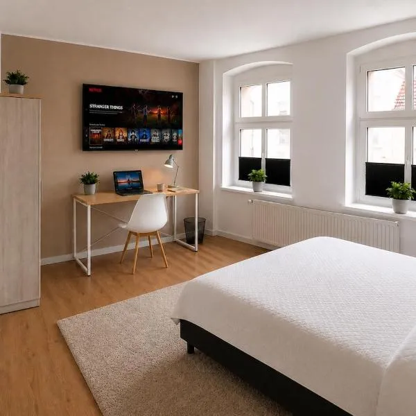 Stilvolles Altbau-Apartment in zentraler Lage mit Workspace, hotel v destinaci Schwerin