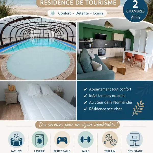 Maison de Vacances, Piscine et jardin - Plage à 5 min en voiture โรงแรมในโอแบร์วีลล์