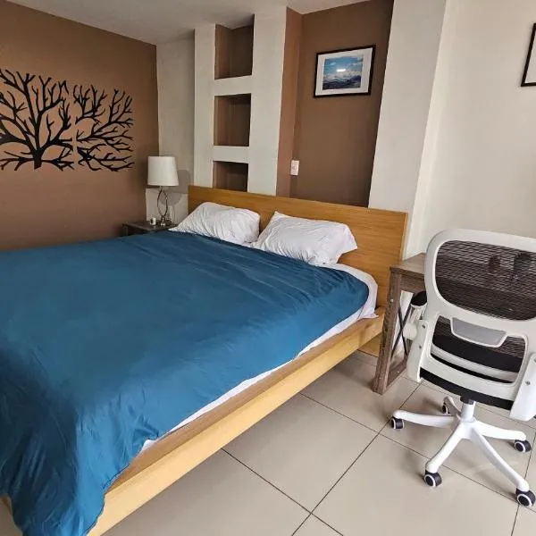 S06 SUITE KING Premium Suite TEC CEM con Cocineta WiFi Balcón Parking Terraza, hotel di Kota Meksiko