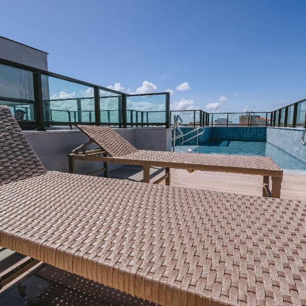 Rooftop com Piscina e Varanda, Porto de Galinhas