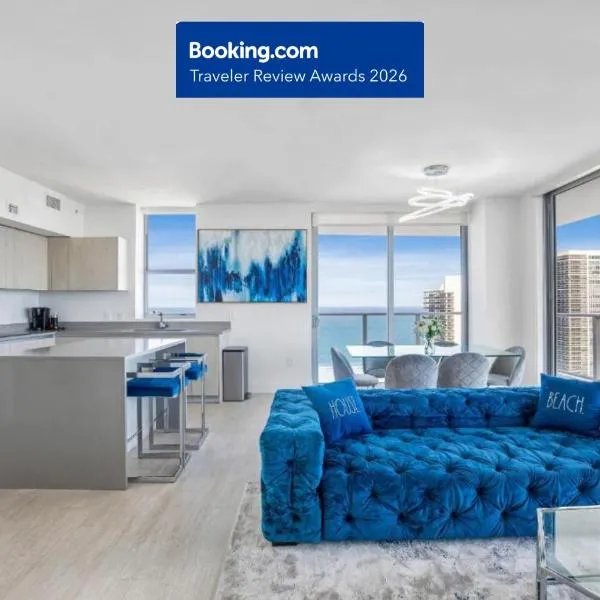 HYDE BEACH HOUSE - MILLIONAIRE 2 bd 2 ba APT, DIRECT OCEAN VIEW, 5 MIN WALK TO OCEAN, 25 MIN TO FIFA!, hotel i Hollywood
