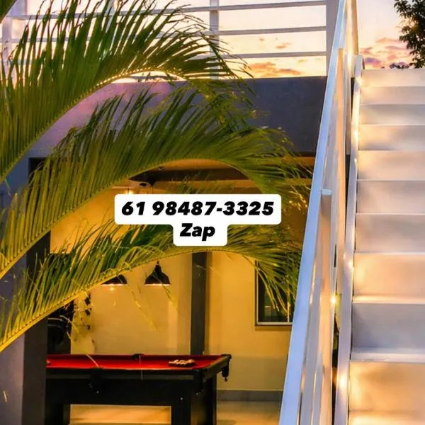 A Casa Lazer Completo com Ofurô Super Quente e Sinuca Caldas Novas Vista Serra, Paradisiaca lll e Roupa de cama e Banho, Parcelamos até 12x no Cartão de Crédito Sem Juros, hotel a Caldas Novas