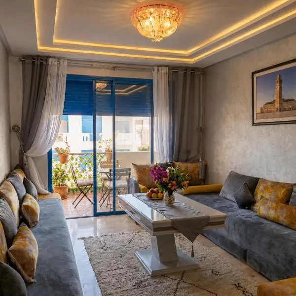 Perla Andalusia Bright 2BR Near Beach & Pool, Hotel in Mansouria