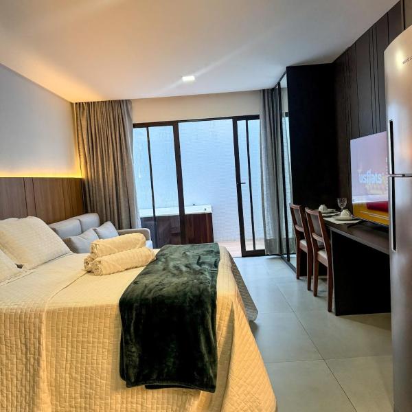 Flat pé na areia | Jacuzzi privativa | Caribessa