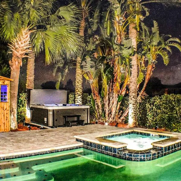 Epic 8Br 8Ba 4k sq ft Villa with Movie Theater Private Pool Spa Sauna Hot Tub Firepit Gaming Room and Arcade - 10mins from Disney Orlando FL, hotel a Orlando