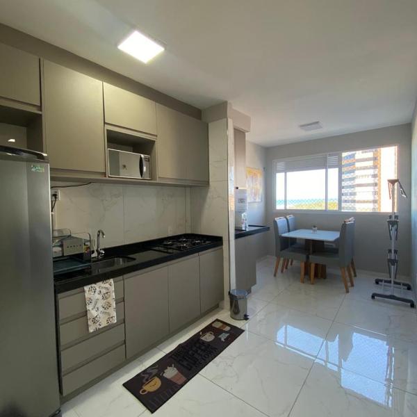 Apê Pé na Areia com Vista Mar Ar-condicionado & Garagem
