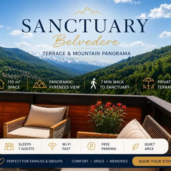 Sanctuary Belvedere Terrace & Mountain Panorama, hotel a Lourdes
