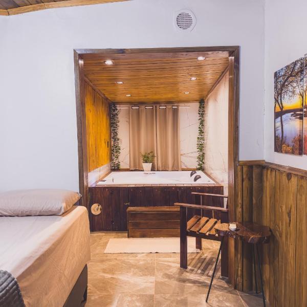 Cabana com Hidro, Lareira e Piscina Privativa - Foto 5