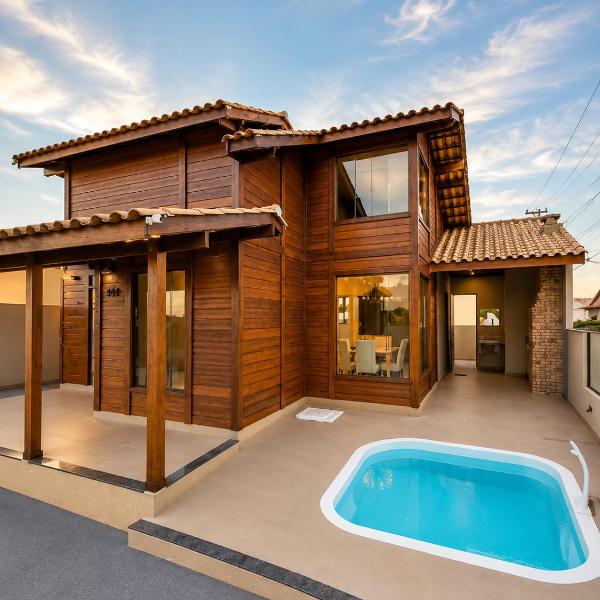 Casa com piscina Alto Padrão Refúgio Wood House - Foto 4