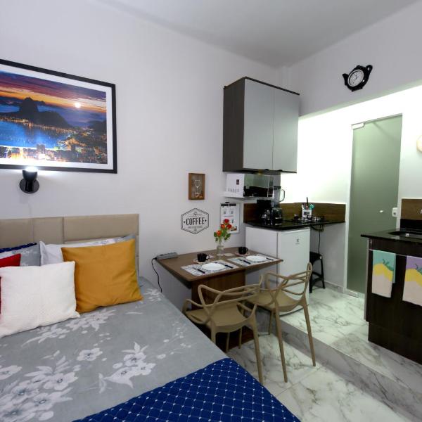 Apartamento tipo studio com uma linda sacada