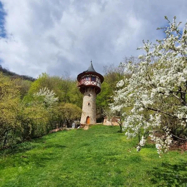 Veža na vlásku, hotel a Háj