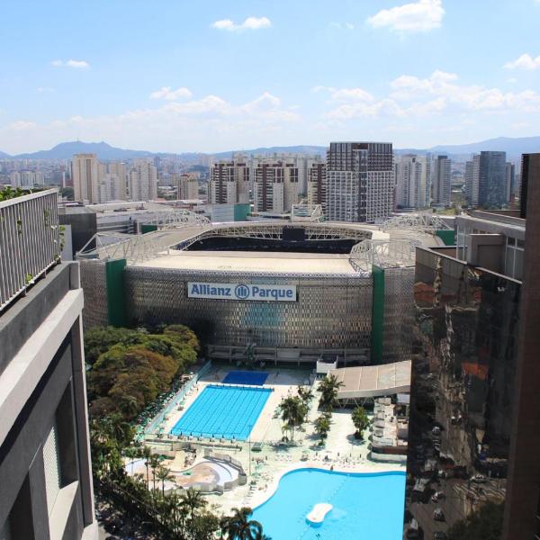 Flat Moderno 300 metros do Nubank Parque