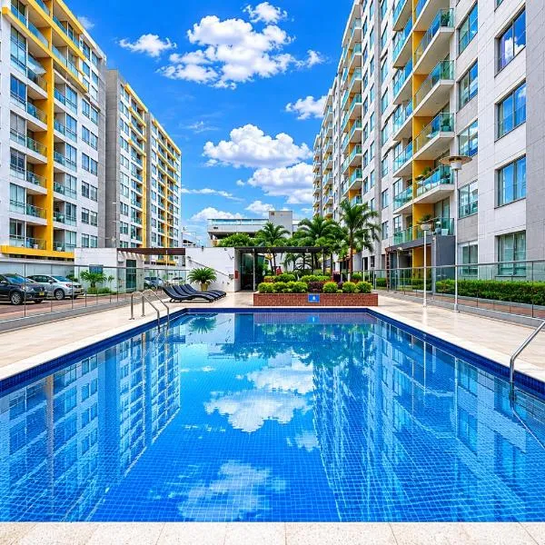 Apartamento - 3 habitaciones - Zona tranquila - Piscina & GYM - Parqueadero - Internet โรงแรมในการ์ตาเฮนา เด อินเดียส