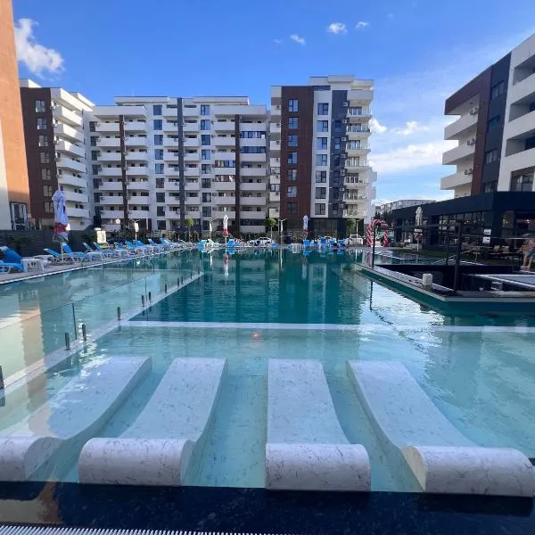 Cosy studio 200m to Subway-Pool-2xAC-Parking-PS4 – hotel w mieście Popeşti-Leordeni