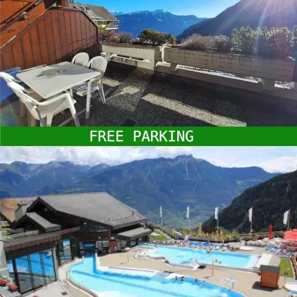 Centre Thermal - Studio SUD avec grande terrasse, Hotel in Ovronnaz